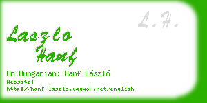 laszlo hanf business card